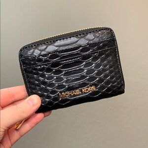 EUC - Michael Kors Black Crocodile Embossed Wallet